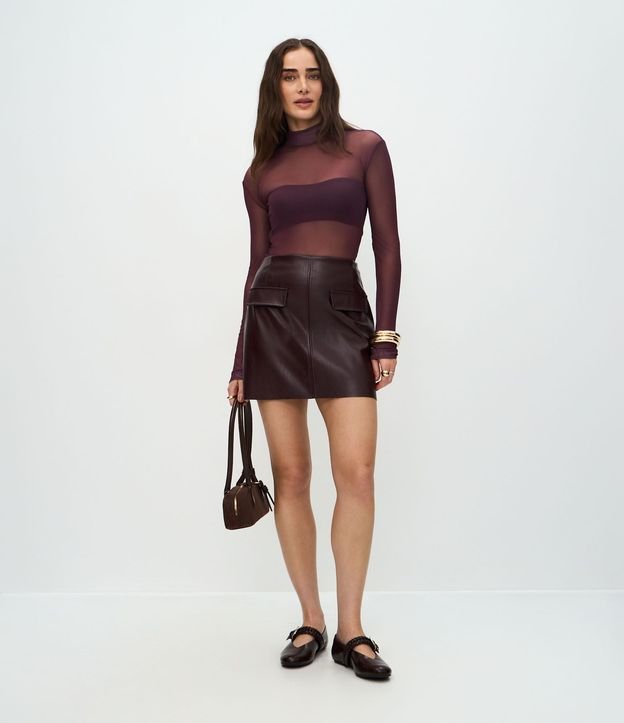 Blusa en Tule con Cuello Alto 2