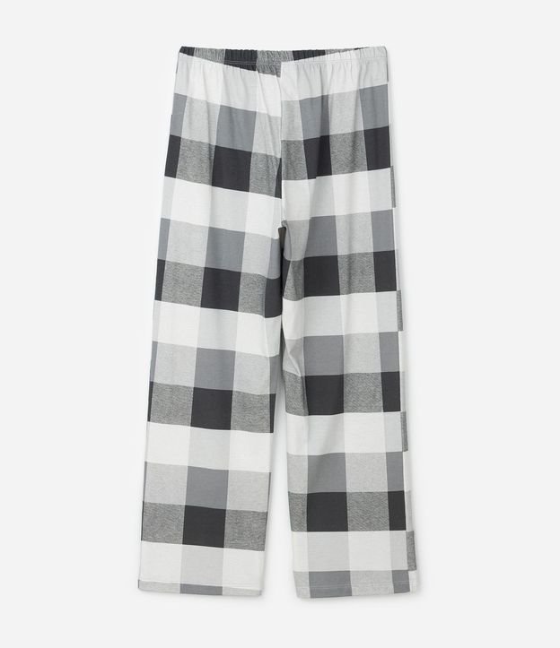 Pijama Infantil con Estampa de Baloncesto y Pantalón de Cuadros – Talle 7 a 16 años 7