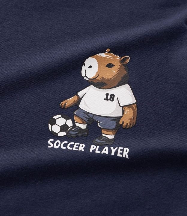 Pijama Infantil con Estampa de Carpincho y Futebol - Talle 7 al 16 años 5
