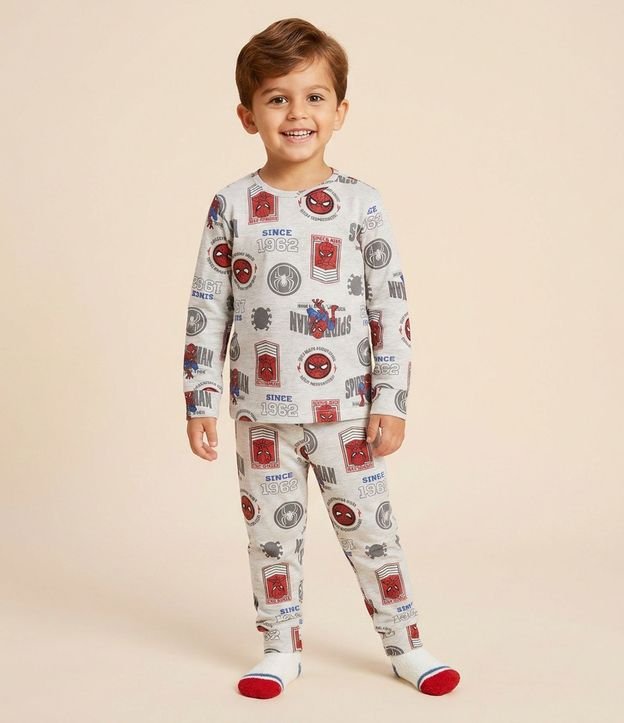 Pijama Infantil Largo con Estampa FullPrint Spider - Talle 3 a 10 años
