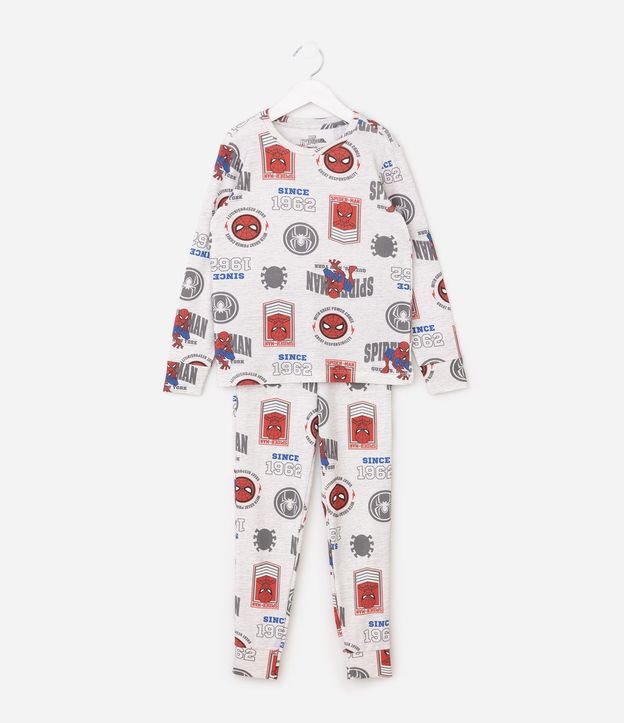 Pijama Infantil Largo con Estampa FullPrint Spider - Talle 3 a 10 años 2