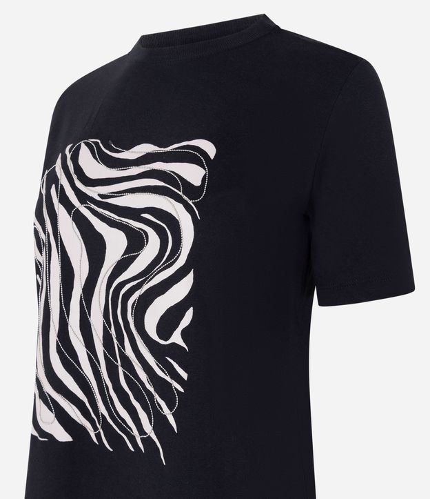 Remera en Algodón con Estampa Abstracta 6