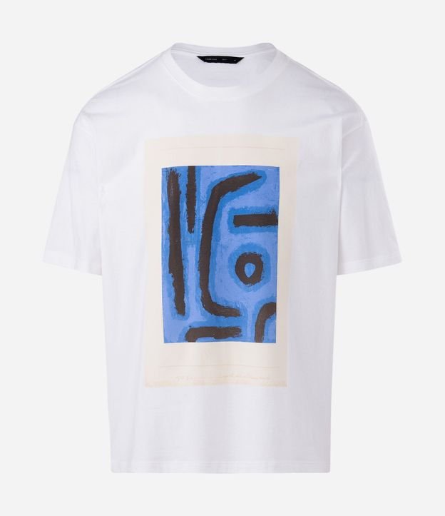 Remera Masculina Boxy en Algodón con Estampa Artística 5
