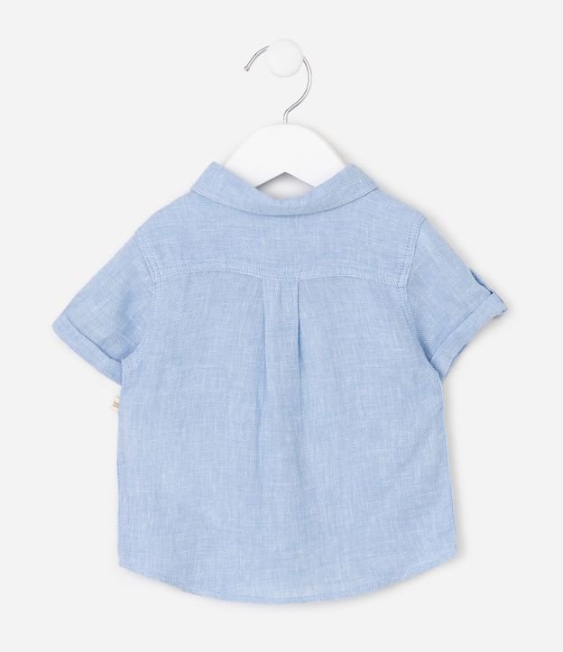 Camisa Infantil Lino con Bolsillo - Talle 0 a 18 Meses 3