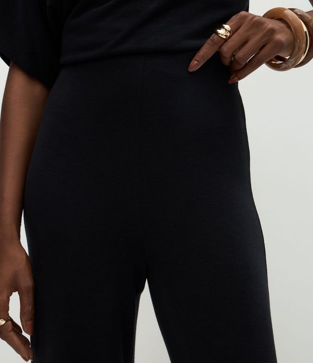 Pantalón Recto en Punto con Elástico en la Cintura 4