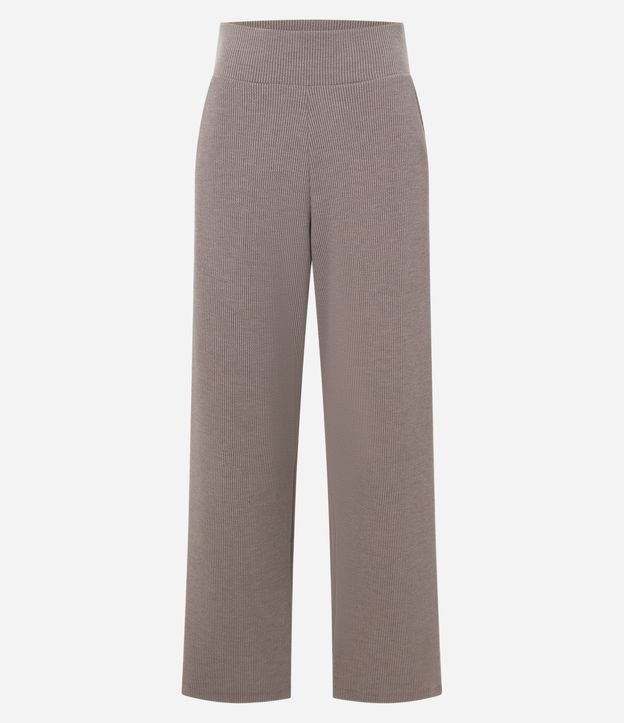 Pantalón Recto en Anarruga con Cintura Elástica y Bolsillos Laterales 5