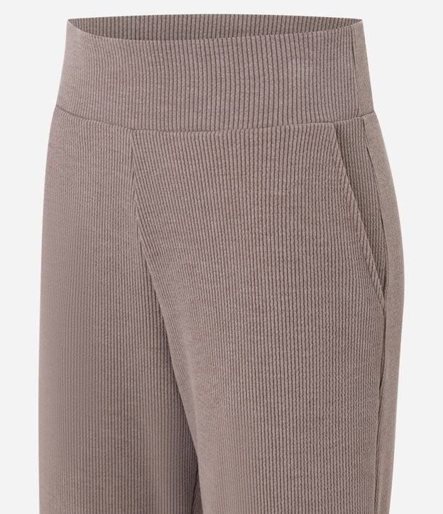 Pantalón Recto en Anarruga con Cintura Elástica y Bolsillos Laterales 6