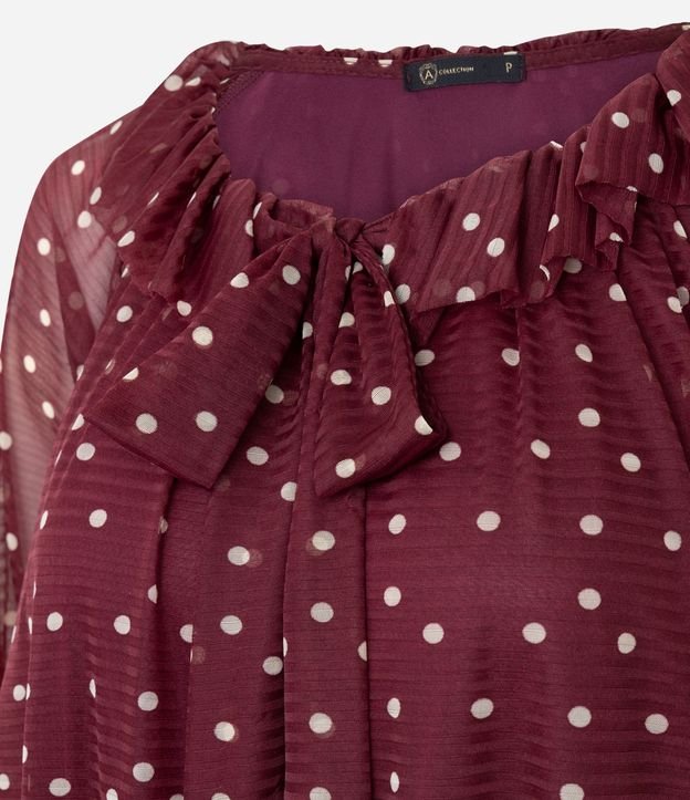 Vestido Balonê Corto con Estampa de Lunares 6