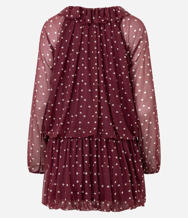 Vestido Balonê Corto con Estampa de Lunares 7
