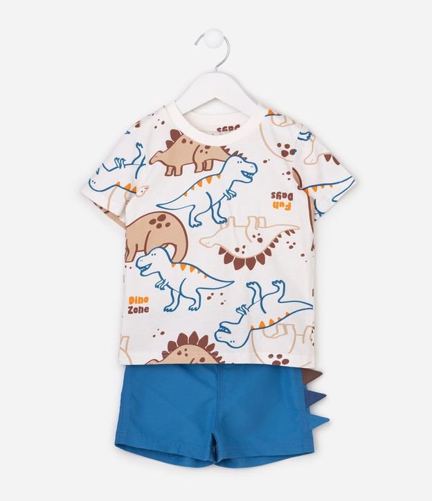 Conjunto Infantil dinosaurio interactivo con Top Full Print - Talle 1 a 6 años 2