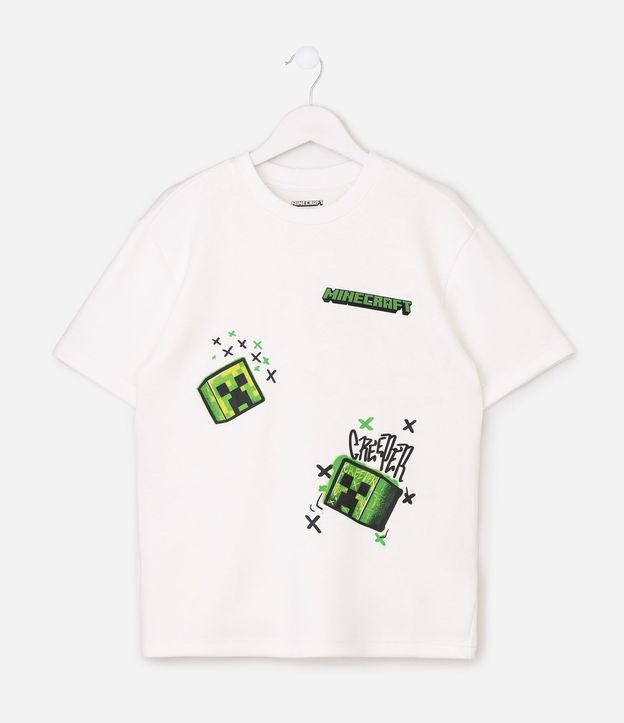 Remera Infantil Minecraft con Relieve - Tam  5 a 14 años 2