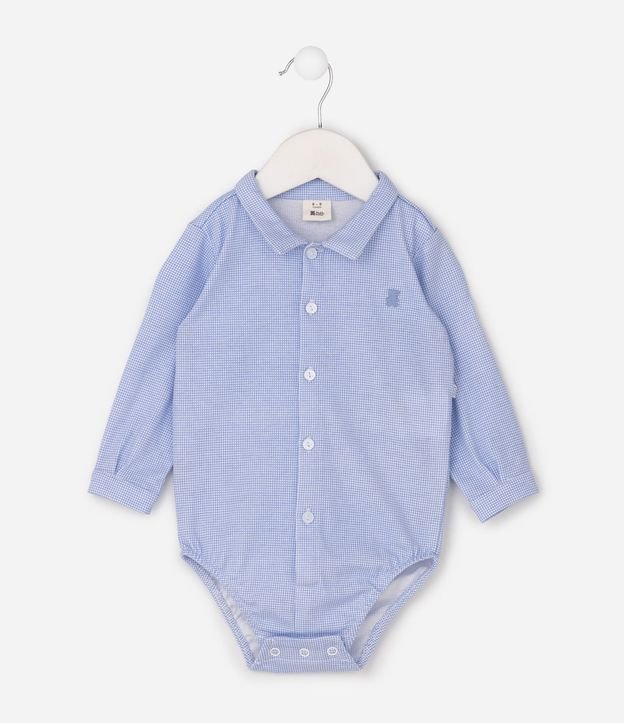 Body Bebé Camisa en Algodón con Botones - Talle 0 a 18 Meses 2