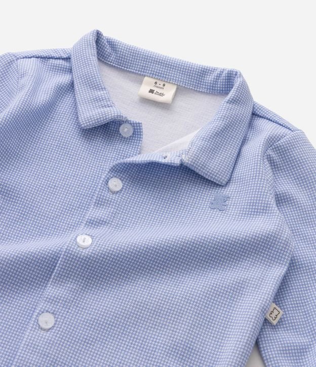 Body Bebé Camisa en Algodón con Botones - Talle 0 a 18 Meses 5