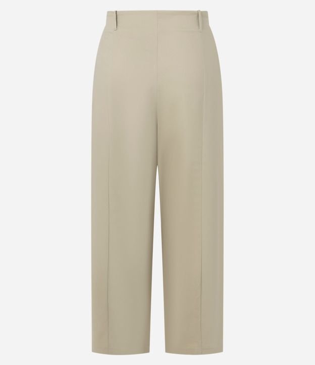 Pantalón Barrel en Sarga con Cintura Estructurada 6