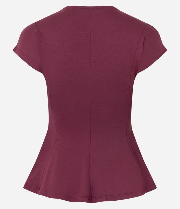 Blusa Manga Corta en Punto Roma con Escote V 6