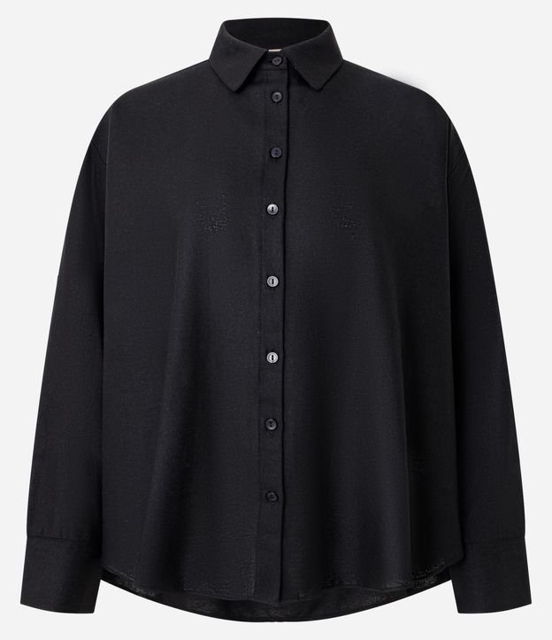 Camisa Amplia en Viscolino con Ruedo Redondeado 5