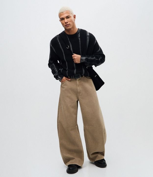 Pantalón Barrel en Sarga Cationizada