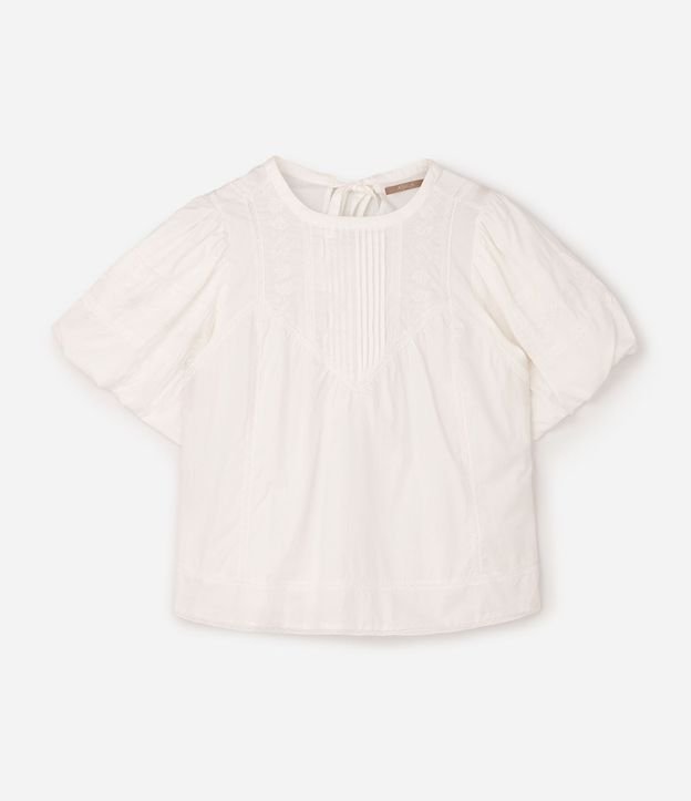 Blusa Regular en Algodón con Entremedios Curve & Plus Size 5