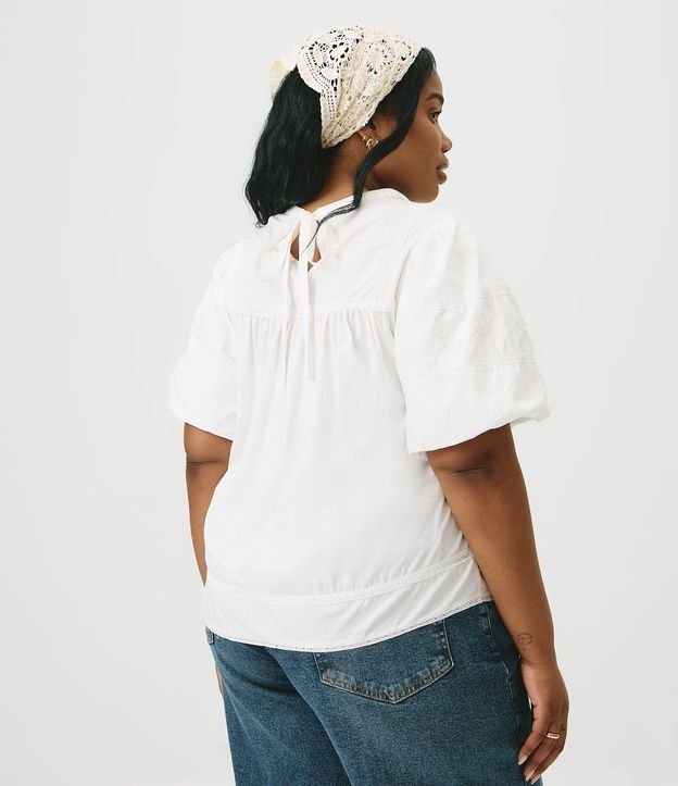 Blusa Regular en Algodón con Entremedios Curve & Plus Size 4