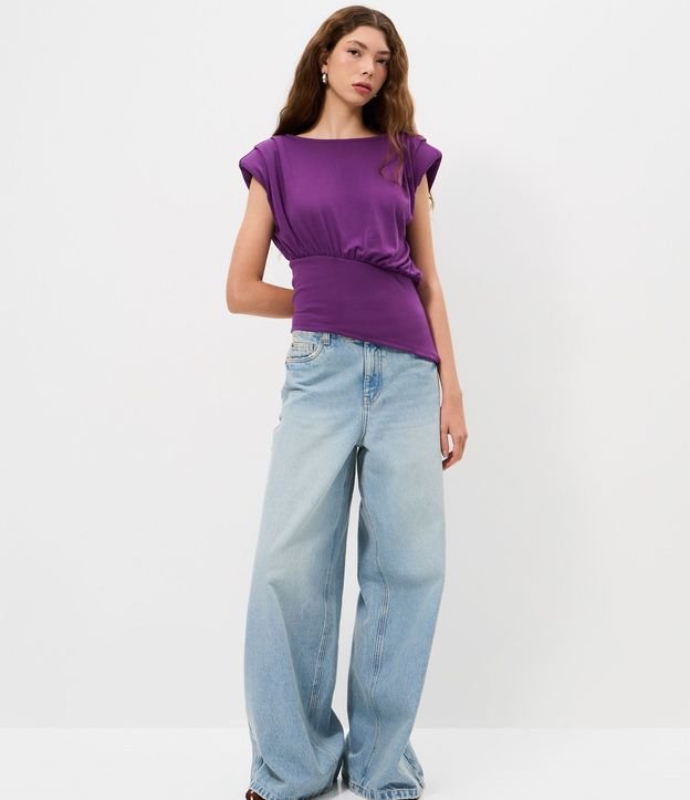 Blusa en Ponto Roma con Hombrera y Canesú 2