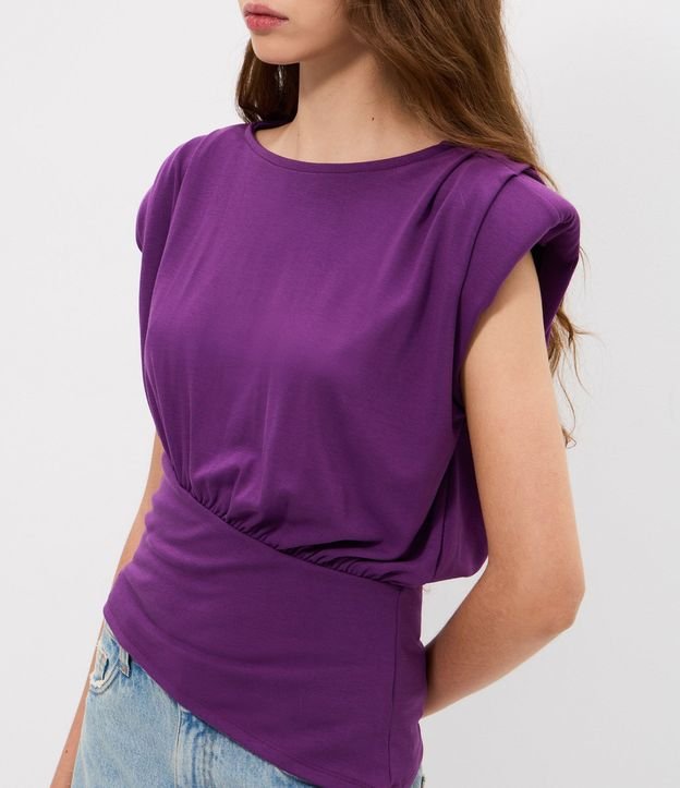 Blusa en Ponto Roma con Hombrera y Canesú 3