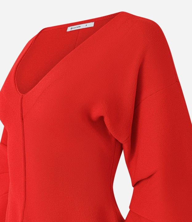 Blusa en Punto con Manga Voluminosa 6