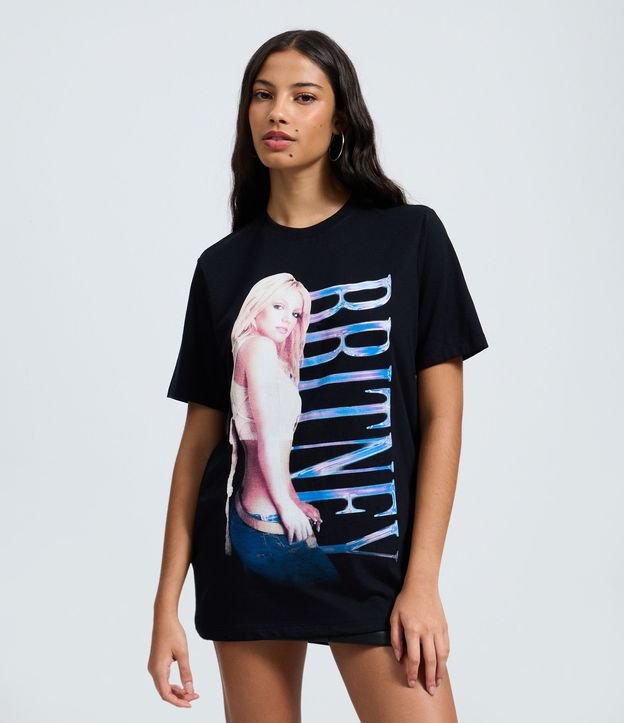 Remera en Algodón con Estampado Britney Spears