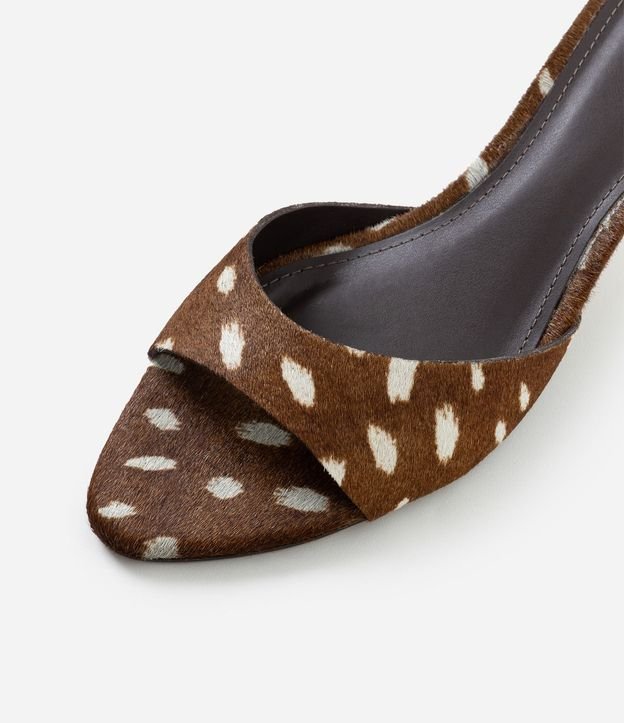 Sandalia Mule en Cuero con Estampado Animal Print 5