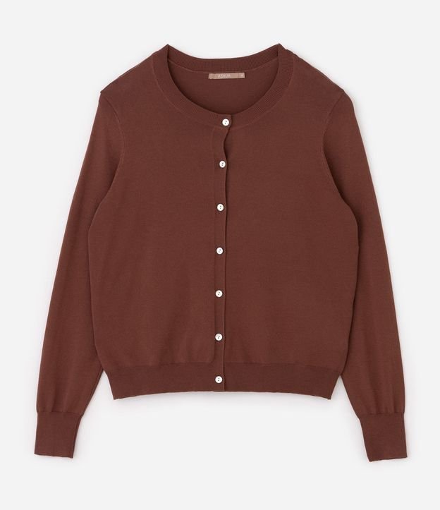 Cardigan Regular Básico en Punto Curve & Plus Size 5