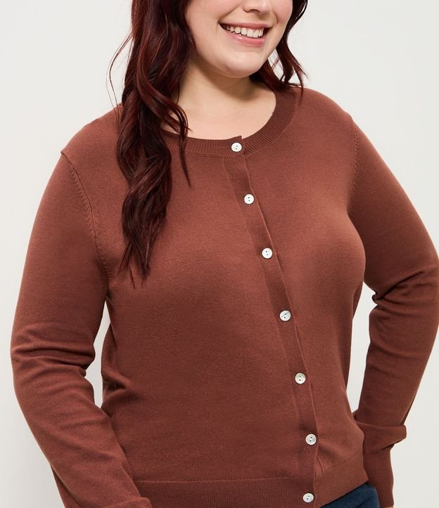 Cardigan Regular Básico en Punto Curve & Plus Size 3