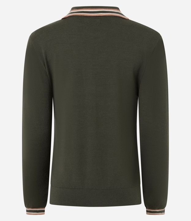 Blusa en Punto con Cuello Polo y Biés Contrastantes 9