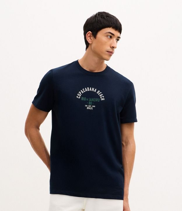 Remera Manga Corta con Lettering Copacabana