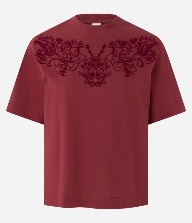 Blusa en Algodón con Arabesco de Flores 5