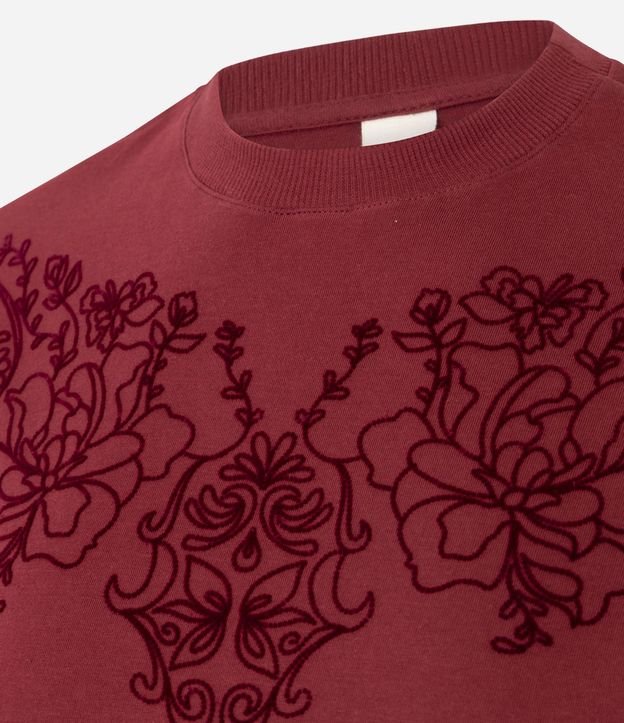 Blusa en Algodón con Arabesco de Flores 6