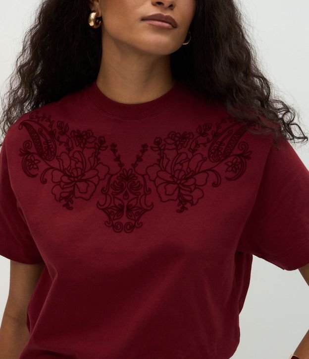 Blusa en Algodón con Arabesco de Flores 4