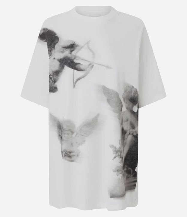 Remera Boxy en Algodón con Estampa de Angeles 5
