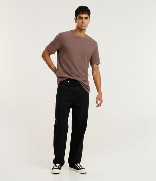 Remera Comfort en Algodón con Textura