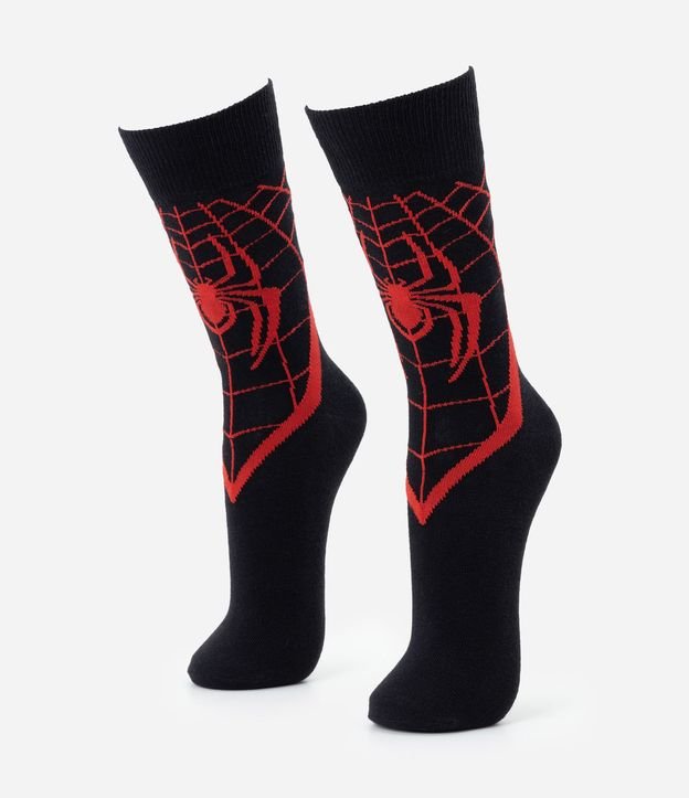 Media Caña Larga Individual Algodón Personaje Licenciado Hombre-Araña Miles Morales 1