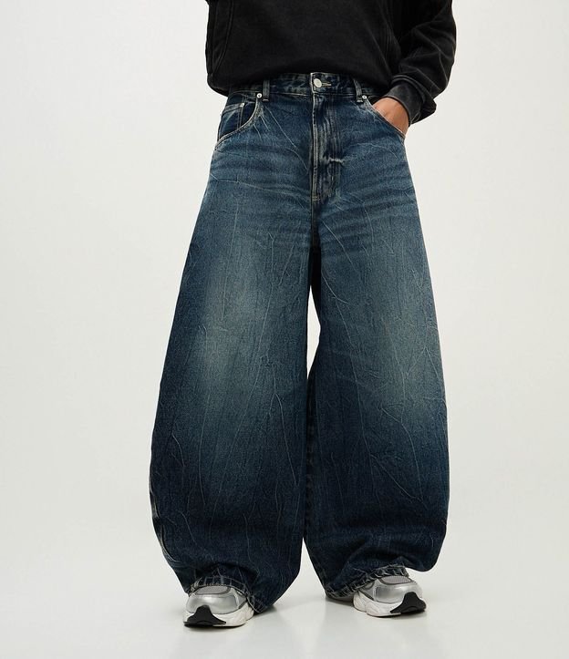 Pantalón Jean Barrel con Costuras Desplazadas 2