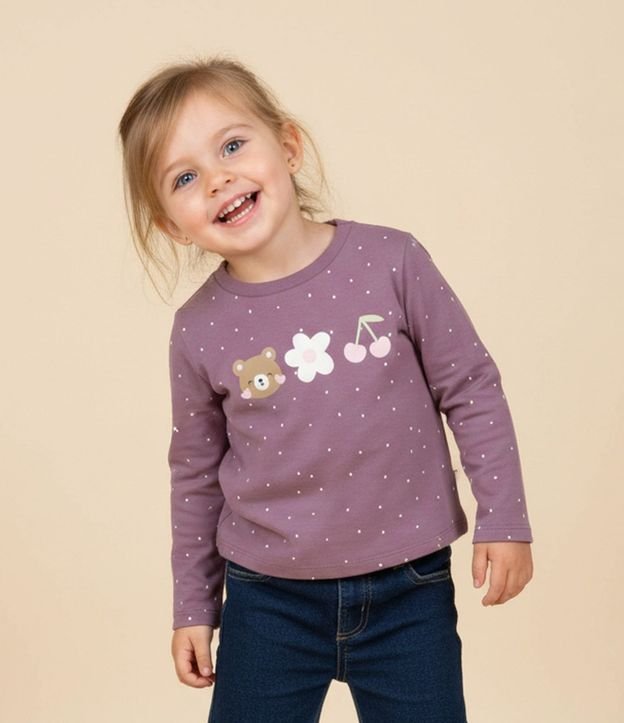 Remera Manga Larga con Iconos de Oso - Talle 1 a 6 años 1