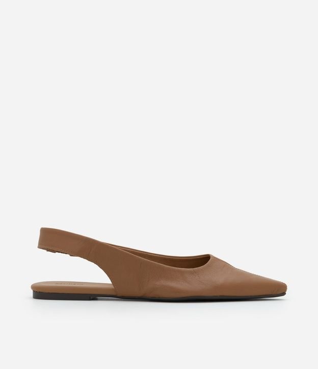 Zapatilla Slingback de Punta Fina en Cuero