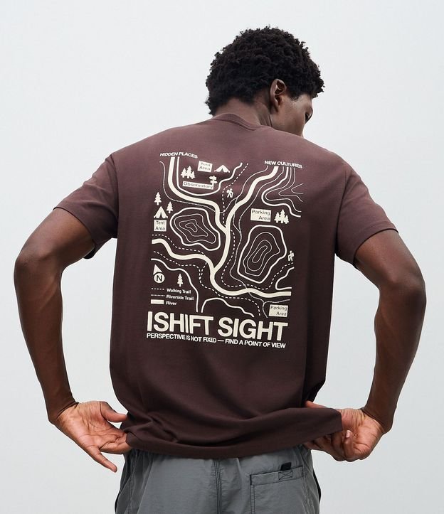 Remera Comfort en Algodón Peruano con Estampa del Mapa