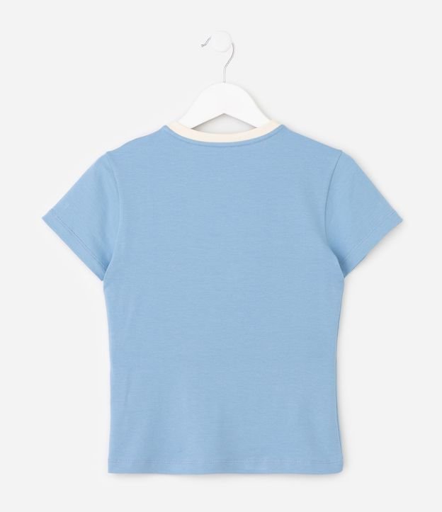 Remera Infantil en Algodón con Cuello Contrastante - Talle 5 a 16 años 3