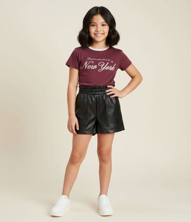 Baby Look Infantil con Lettering New York – Talle 5 a 16 años