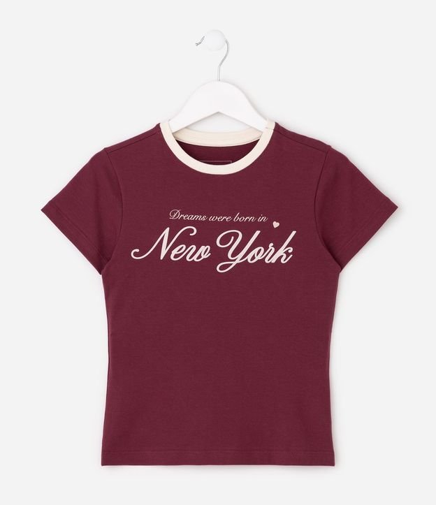 Baby Look Infantil con Lettering New York – Talle 5 a 16 años 2