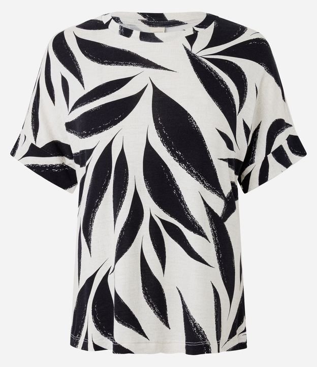 Blusa en Viscosa con Estampado de Follaje 5