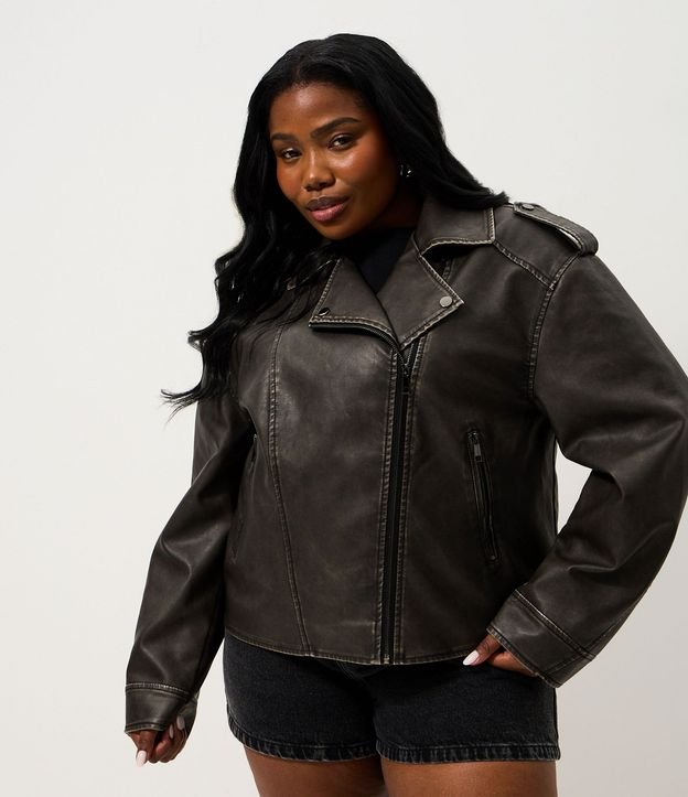Campera PU Biker Oversized Curve & Plus Size 1