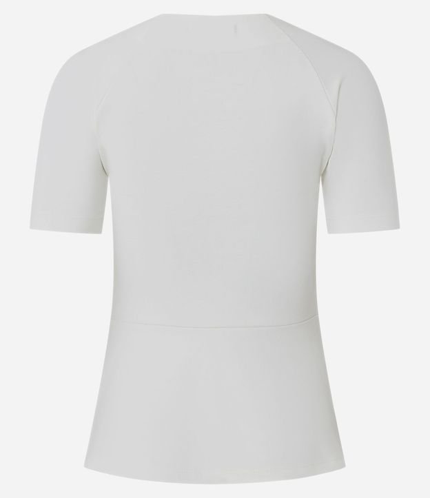 Blusa Femenina en Punto Roma con Peplum y Cinturón 6