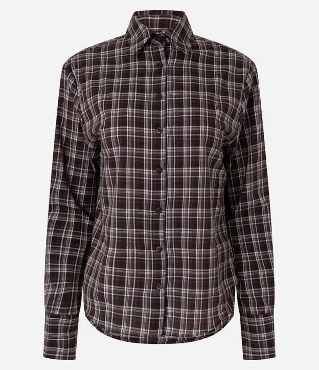 Camisa de Cuadros en Tricolina con Manga Larga 5