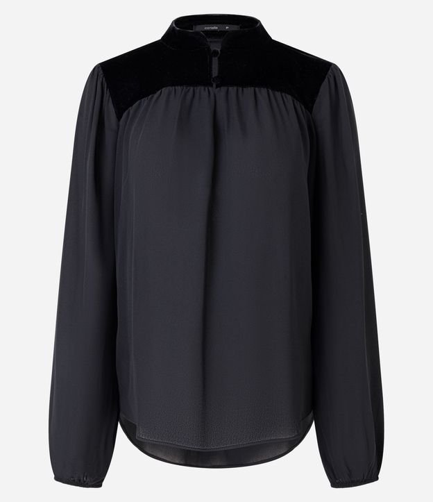 Blusa con Recorte Superior en Terciopelo 5
